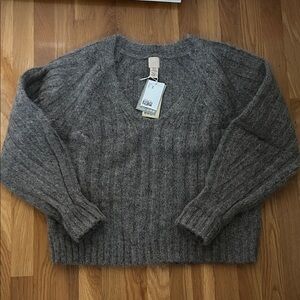 H&M Wool-Alpaca Blend V-Neck Sweater - NWT